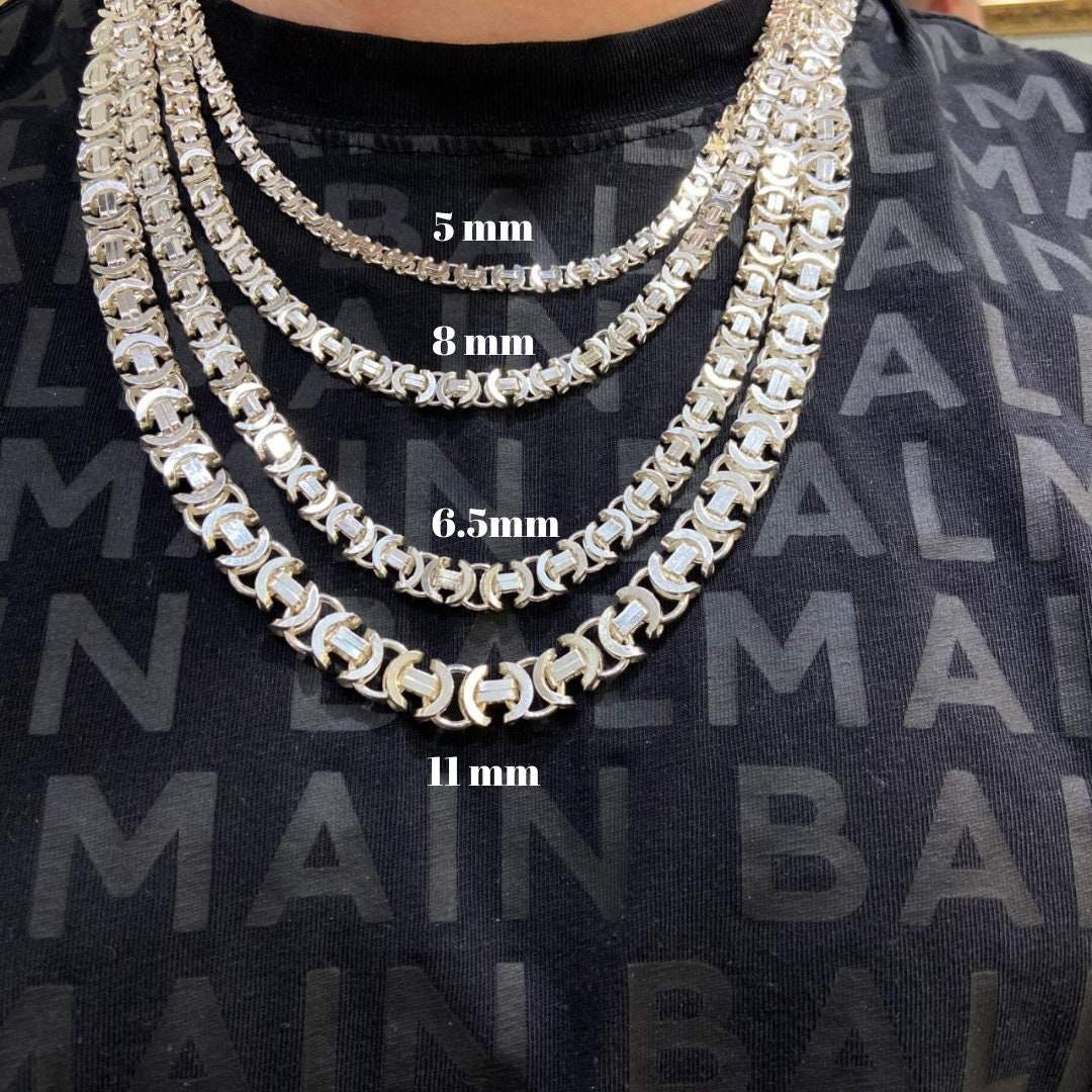 Mens Euro King Chain 925 Sterling Silver, European King