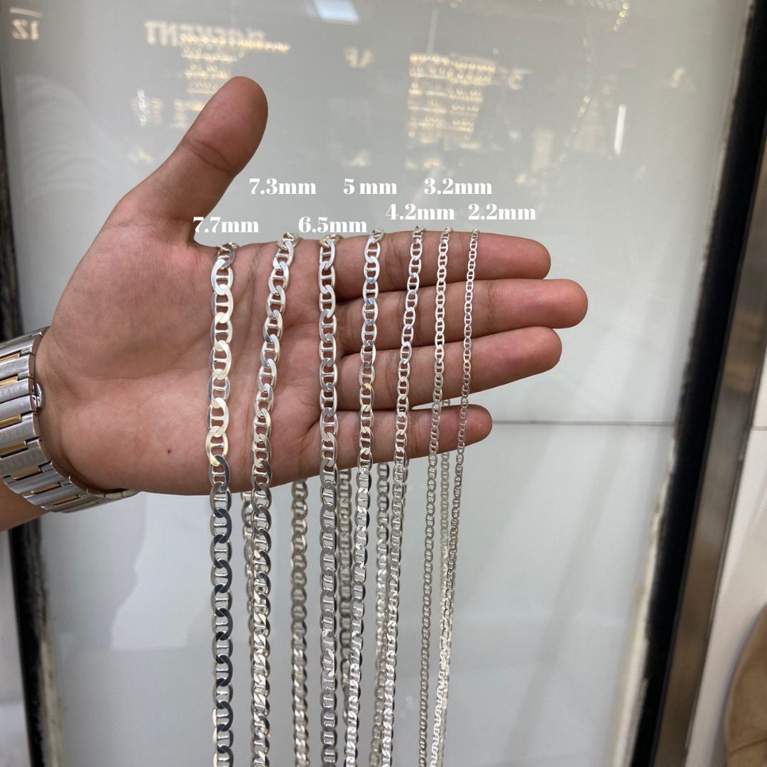 Thin Cuban Chain Necklace - Sterling Silver 3.5 mm – LOUPN