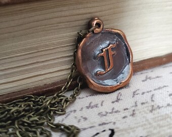 Initial F Necklace letter pendant F Initial Necklace Personalized F Gift for Mom Vintage Necklace