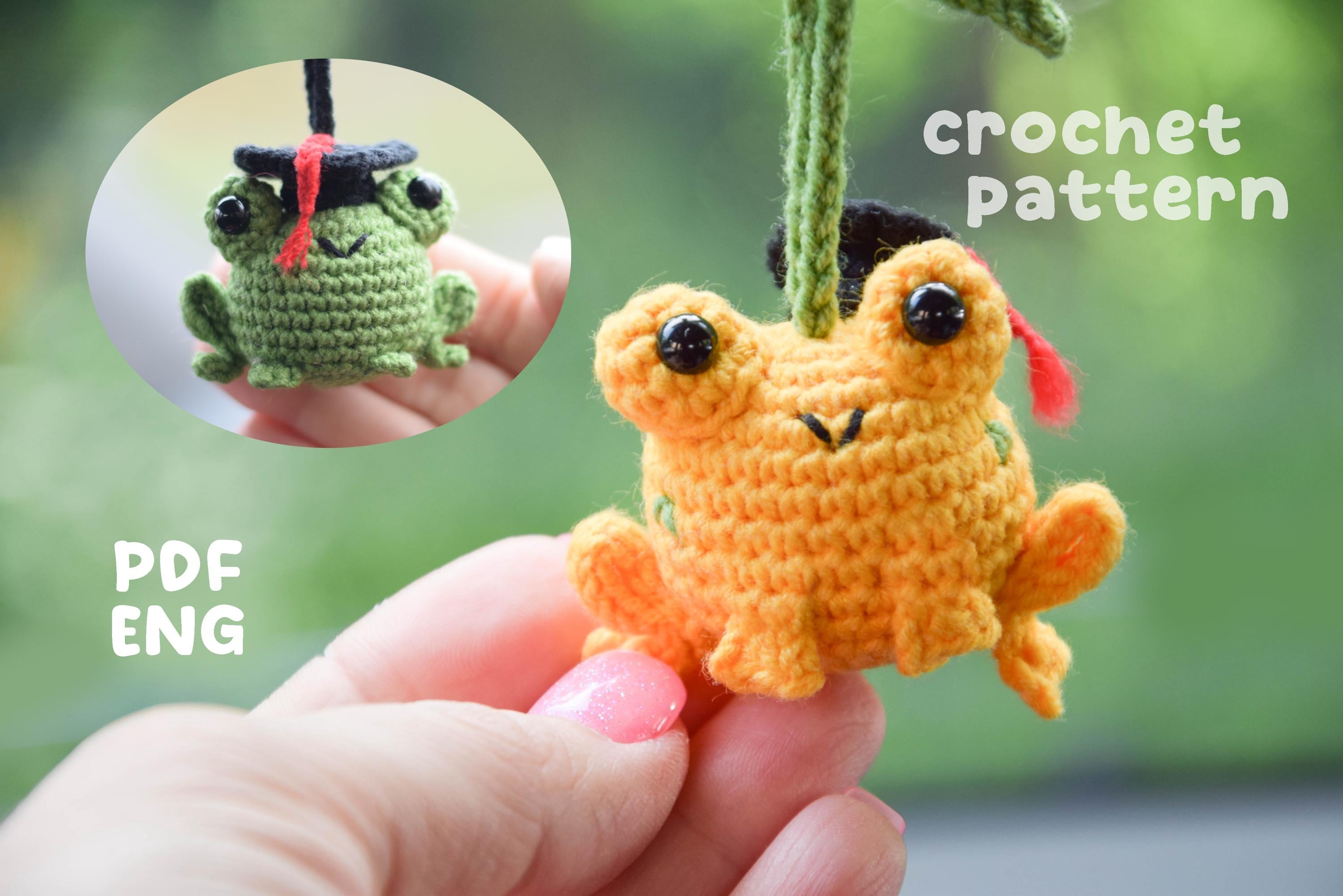 24 Leggy Frog Crochet Patterns to Charm Kids and Frog Fans 15 frog crochet pattern with graduation cap with tassel