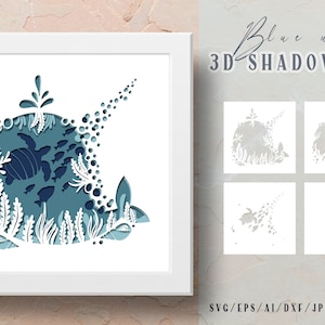 Whale 3D Shadow Box - Layered Papercut - Cutting Files – SVG