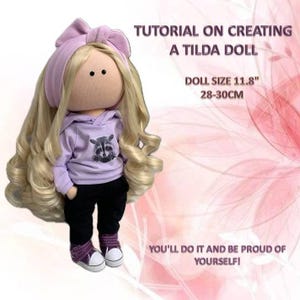 Patterns and instructions for sewing a 11″-12″ (28-30 cm) Tilda rag doll and clothing in PDF format, Sewing pattern for a doll with clothes