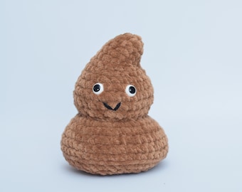poop plush gag gift idea crochet patter, funny poo keychain plush toy amigurumi crochet pattern gift for best friend X-mas gift