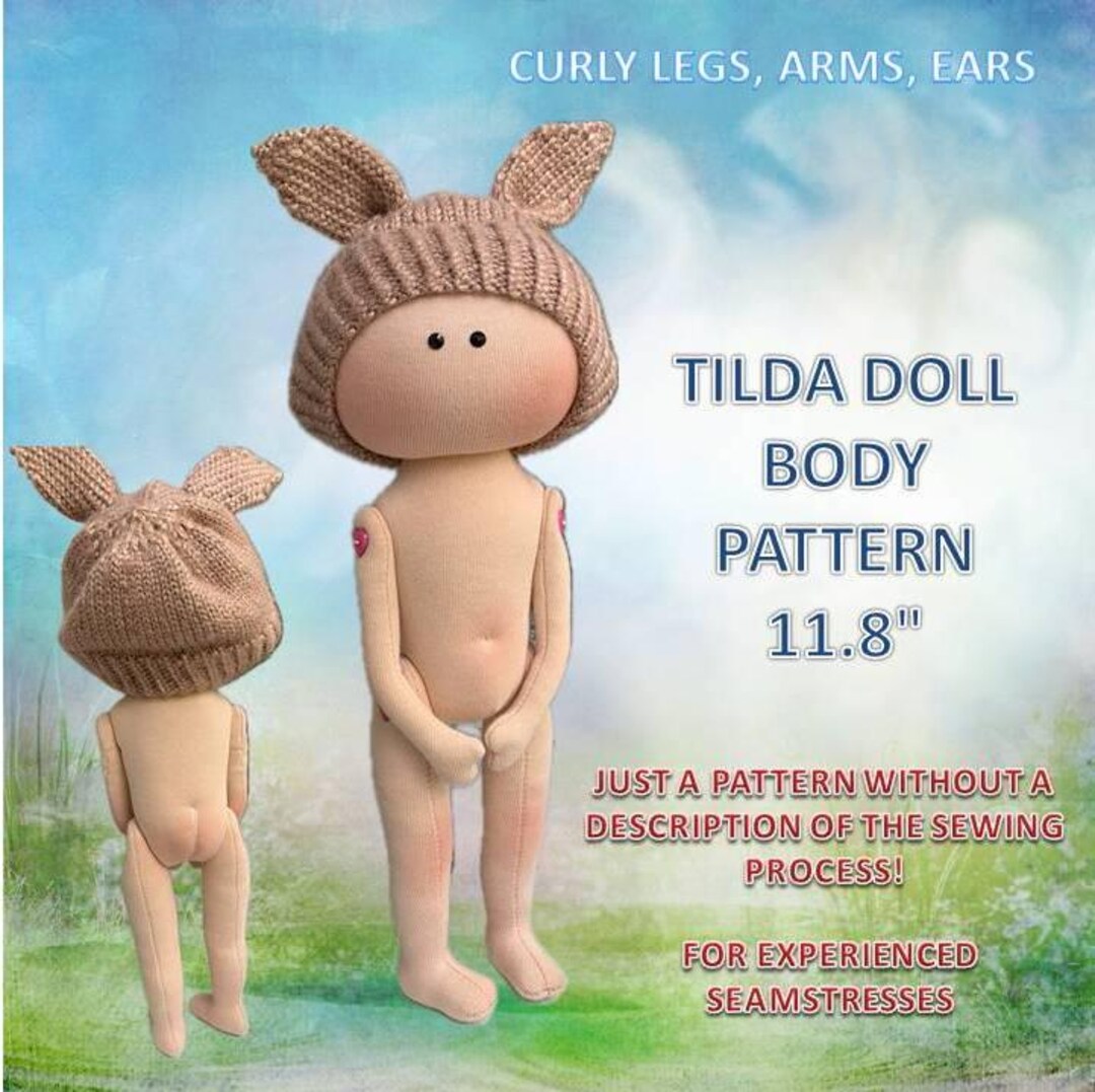 Pattern for Sewing Tilda Rag Doll Size 11-12 Inches (28-30 Cm) in PDF ...