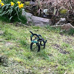 Hufeisen Welpe Hund Garten Ornament Handarbeit