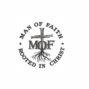 Man of Faith Rooted in Christ Embroidery Design (5 Sizes) (Instant Download)