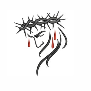 Jesus Crown of Thorns Embroidery Design: Christian Easter (Instant Download)