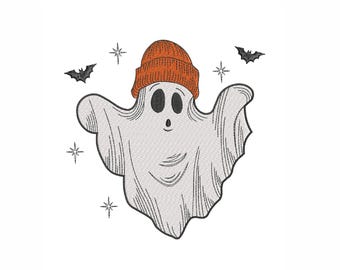 Ghost embroidery design, Halloween Embroidery, 5 sizes, instant download.
