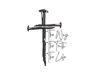 Jesus Cross Embroidery Design: Christian Faith (Digital Download)
