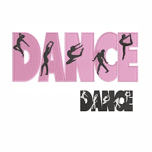 Dance  embroidery design, 4 sizes, instant download.