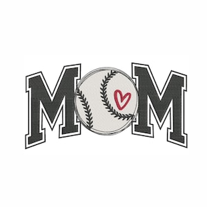 Baseball Mom Embroidery Design: Heart Detail (Digital Download)
