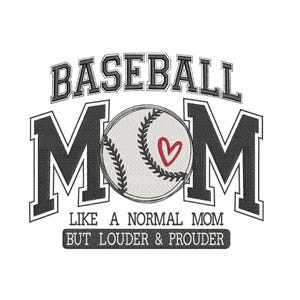 Baseball Mom Embroidery Design: 5 Sizes (Digital Download)
