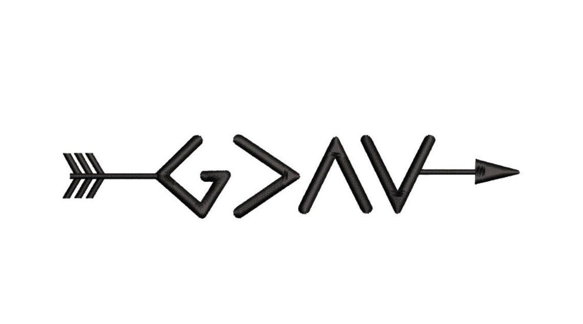 God is Greater Machine Embroidery Design: Christian Cross (digital ...