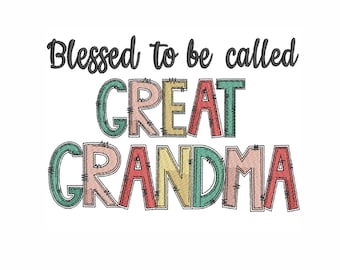 Grandma Embroidery Design, Mother's Day Gift (Digital Download)