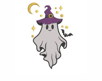 Ghost  embroidery design, Halloween Embroidery, 5 sizes, instant download.