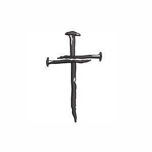 Jesus Cross Nails Machine Embroidery Design: Christian Faith (14 Sizes)