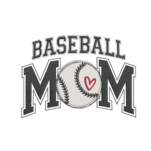 Baseball Mom Embroidery Design: Machine Embroidery (Instant Download)