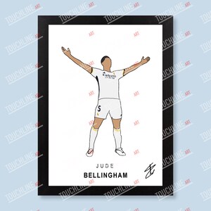 Jude Bellingham | Real Madrid | LaLiga | Digital Football Print | A4