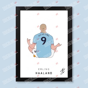 Erling Haaland | Manchester City | Premier League | Digital Football Print | A4