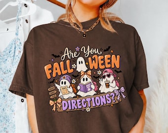 Are You Following Fall Ween Directions Shirt, Comfort Colors 1717 Teacher Halloween Tee, Cute Ghost Teacher Shirt, Spooky School Apparel