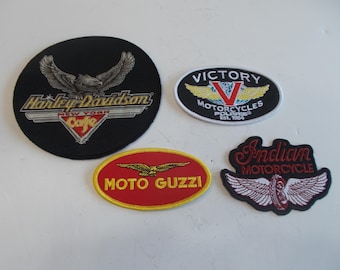 Motorcycle~Patch~Embroidered~Biker~Accessory~Victory Motorcycle~Moto Guzzi~Indian~Harley~Badge~Jacket~Vest~Patch~Your Choice~Gift