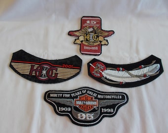 Biker~Motorcycle~Patch~USED~Jacket~Vest~Rocker~Member~Patch~Anniversary~HOG~Your Choice~Embroidered~Biker~Accessory~Emblem~Badge---OI