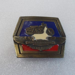 Old~Biker~Belt Buckle~Motorcycle~Trucker~Brass~Accessory~Gift~Collectable