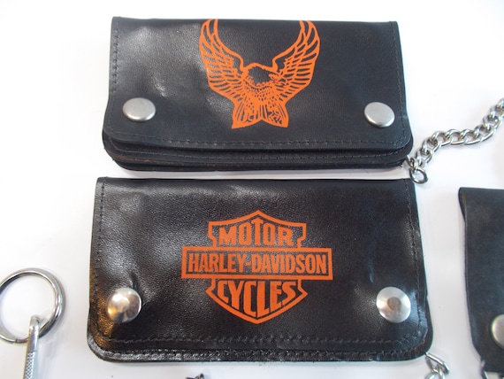 Vintage~leather~biker Chain~wallet~old~70's~stock~6 Vintage~leather~biker Chain~wallet~old~70's~stock~6