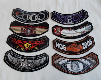 Biker~Motorcycle~Patch~Jacket~Vest~Rocker~Year~Patch~6"~Your Choice~Embroidered~Biker~Accessory