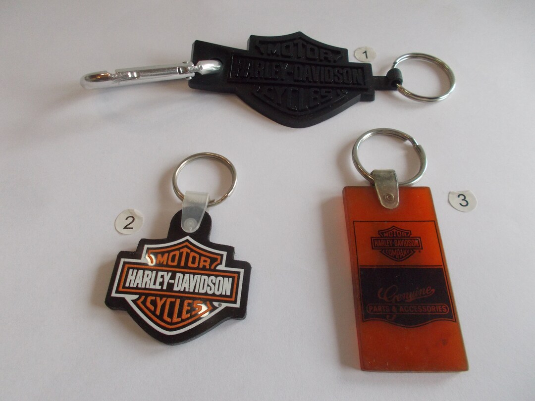 Vintage~biker~keychain~keyring~belt Clip~rubber~dealer~motorcycle ...