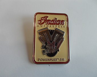 Large~Indian~Motorcycle~Pin~Powerplus 100~Biker~Motorcycle~Accessory~Indian~Biker~Badge~Jewelry Gift