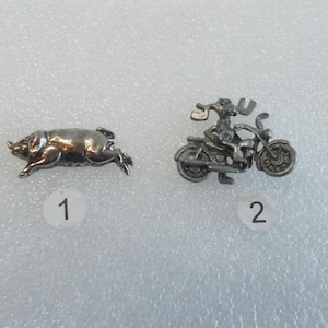 Vintage~Tenn~Biker~Nål~Badge~"Bikerälg"~Gris/Flis~Smycken~Biker~Tillbehör~Motorcykel~Cowboy~Lastbilsförare~Fäder~Gåva~Ditt Val