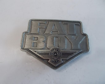 Harley Davidson~Fat Boy~Belt Buckle~Biker~Accessory~Motorcycle Belt Buckle~Jewelry~Pewter~2001~Collectable~USA