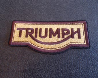 TRIUMPH~Motorcycle~Patch~Embroidered~Biker~Accessory~Badge~Jacket~Vest~Patch~Gift