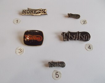 Old~Norton~Motorcycle~Pins~Biker~Pin~Badge~Norton~Accessory~Jewelry~Collectable~Nice~Old~Pins~Gift---N2