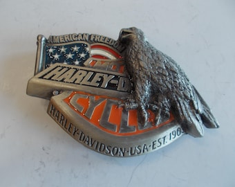 Harley Davidson~Belt Buckle~Biker~Motorcycle~Accessory~Jewelry~Pewter~1993~Baron~Never Used~Old Stock~USA~Collectable