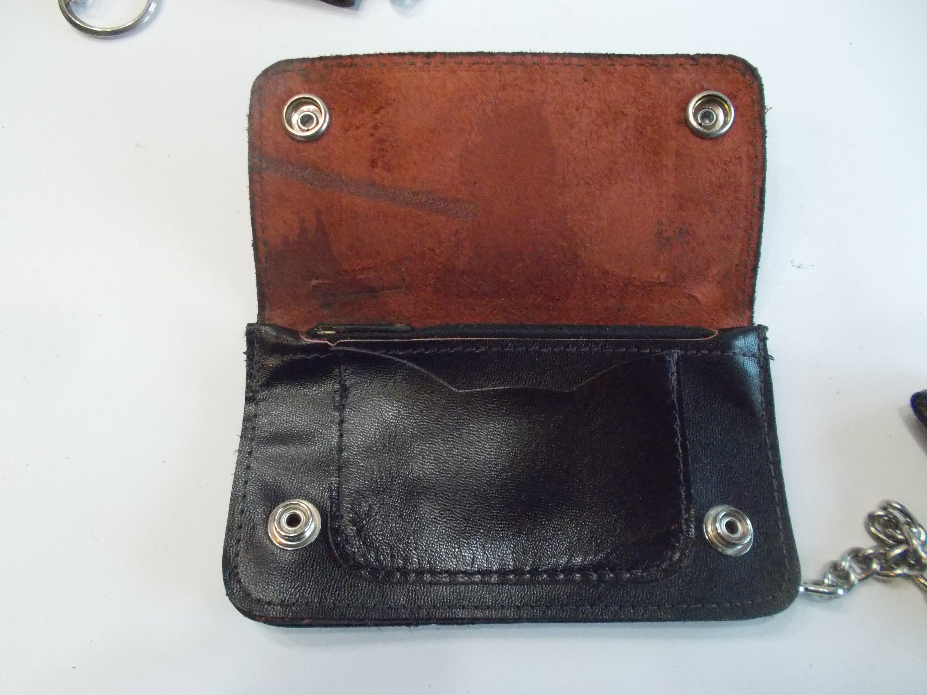 Vintage~leather~biker Chain~wallet~old~70's~stock~6 Vintage~leather~biker Chain~wallet~old~70's~stock~6