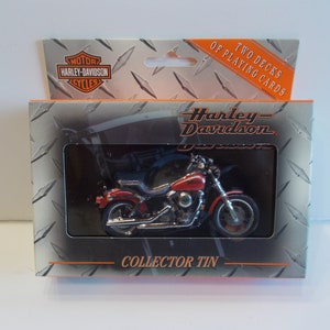 HARLEY DAVIDSON~2003~Playing~Cards~2 Decks~Collector Tin~Sealed~Cards~Gambler~Gift~USA~Trucker~Harley~Retired~Dyna Super Glide~Tin~Limited