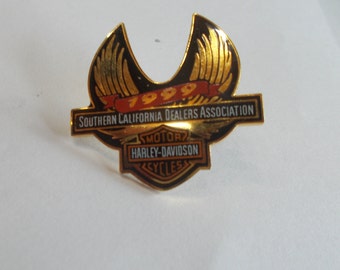 Vintage~Biker Pin~Motorcycle~Badge~1999~Southern Cal.~Dealer~Pin~Never Used~Brass~Biker~Pin~Motorcycle~Accessory~Jewelry