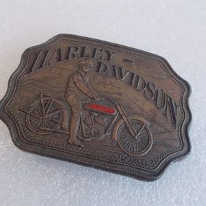 Vintage~Belt Buckle~Biker~Motorcycle~Accessory~Jewelry~Brass~70&#39;s~Signed~Tiffany Studio~New york~USA~Collectable
