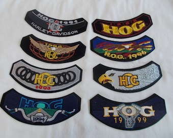 Vintage~Biker~Motorcycle~Patch~Jacket~Vest~Rocker~Patch~6"~Your Choice~1991-1999~Embroidered~Biker~Accessory~Gift