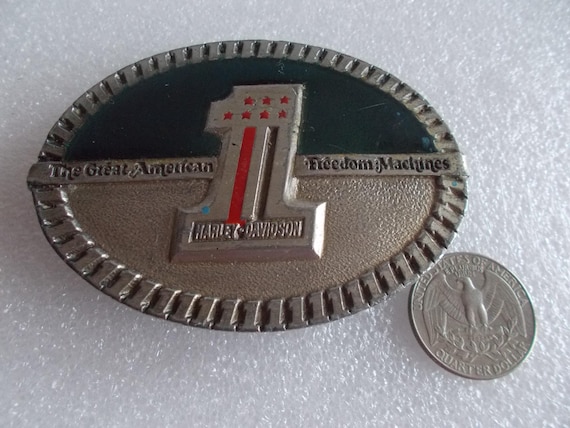 Biker~Belt Buckle~Genuine~1974~Bergamot~Biker~Acc… - image 2