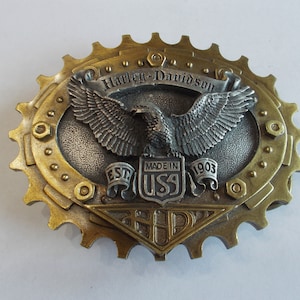 Biker~Belt Buckle~Biker~Accessory~Motorcycle Belt Buckle~Jewelry~Pewter~Brass~1993~Collectable~Never Used~USA