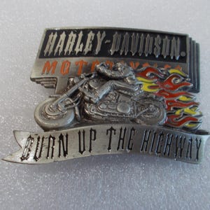 Harley Davidson~Belt Buckle~Biker~Motorcycle~Accessory~Jewelry~Pewter~1994~Baron~USA~Collectable