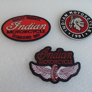 Biker~Indian~Motorcycle~Patch~Jacket~Vest~Patch~Embroidered~Biker~Accessory~Your Choice