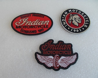 Biker~Indian~Motorcycle~Patch~Jacket~Vest~Patch~Embroidered~Biker~Accessory~Your Choice