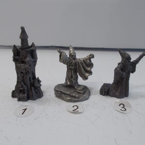 Fantasy~Pewter~Castle~Wizard~Figurine~90s~Your Choice~K