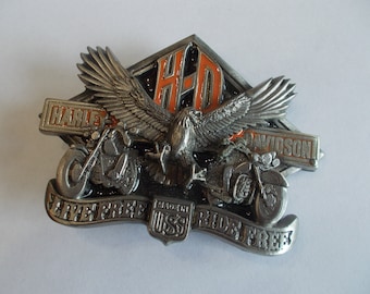 Biker~Gürtelschnalle~Biker~Accessoire~Motorrad Gürtelschnalle~Schmuck~Hartzinn~1991~Baron~Sammlerstück~~nie benutzt