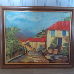 ORIGINAL~Oil~Painting~Canvas~Framed Art~Signed~22&quot; x 18&quot;~Professionally Framed~Wall Hanging~Estate