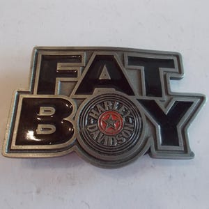 Harley Davidson~Fat Boy~Belt Buckle~Biker~Accessory~Motorcycle Belt Buckle~Jewelry~Pewter~2000~Never Used~Pristine~Collectable~USA